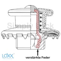 LOXX® Oberteil große Kappe Heavy Duty - Messing vernickelt