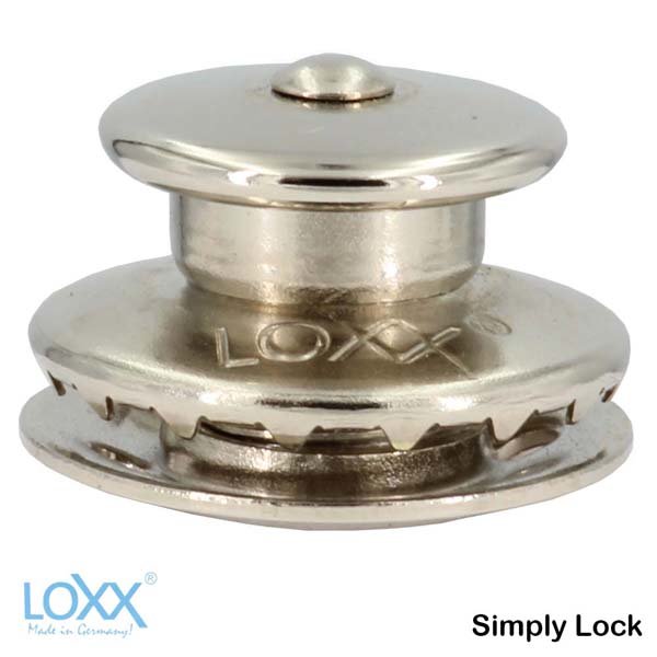 LOXX® Oberteil mit großer Griffkappe - Messing vernickelt