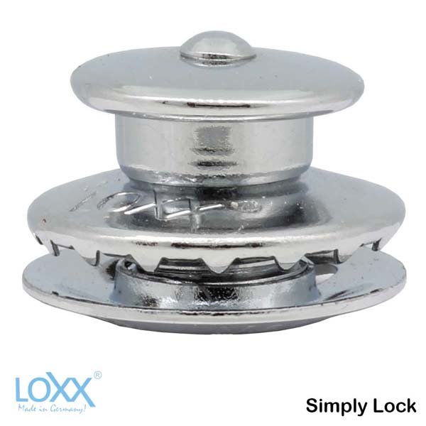 LOXX® Oberteil mit großer Griffkappe - Messing verchromt